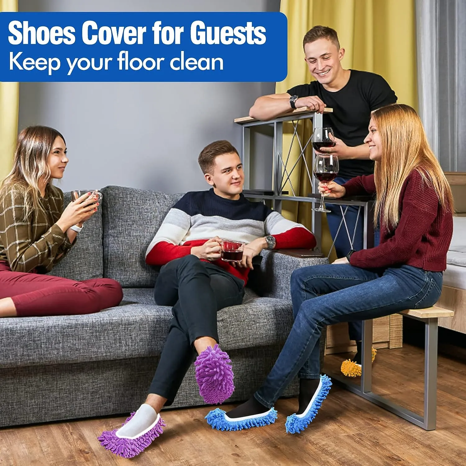10Pcs Mop Slippers for Floor Cleaning
