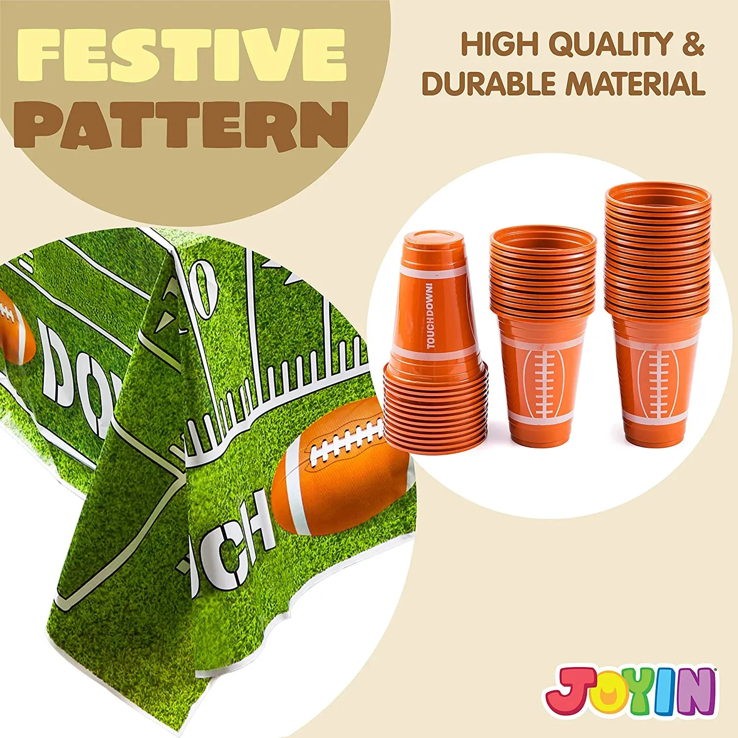 113Pcs Football Themed Party Supplies Set for 16 People