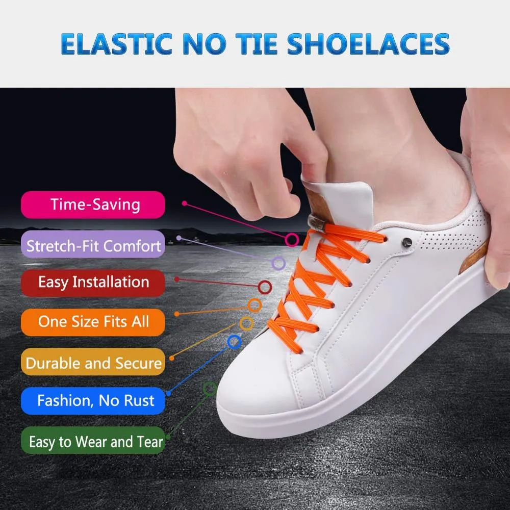 1Pair Fashion Magnetic Shoelaces Elastic No Tie Shoe Laces Kids Adult Unisex Flat Sneakers Shoelace Quick Lazy Laces Strings