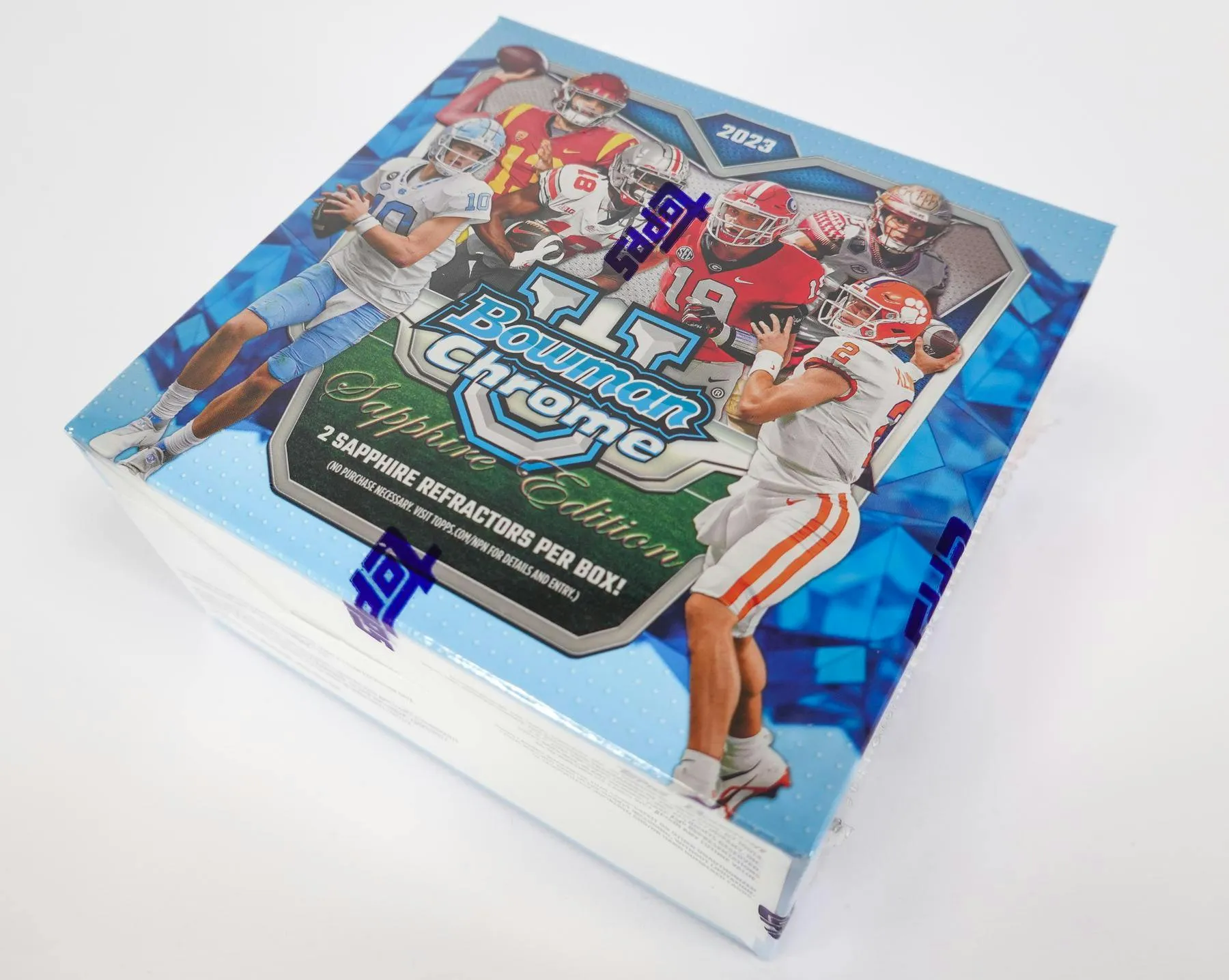 2023 Bowman University Chrome Football Sapphire Edition Hobby Box