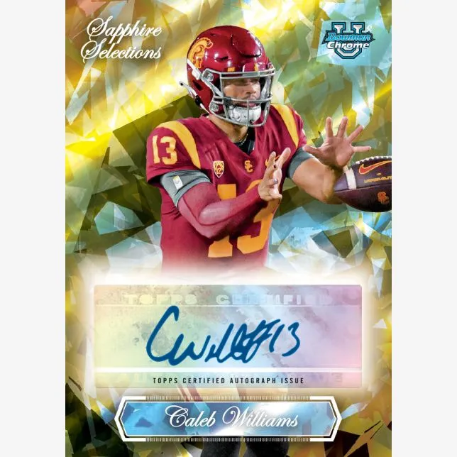 2023 Bowman University Chrome Football Sapphire Edition Hobby Box