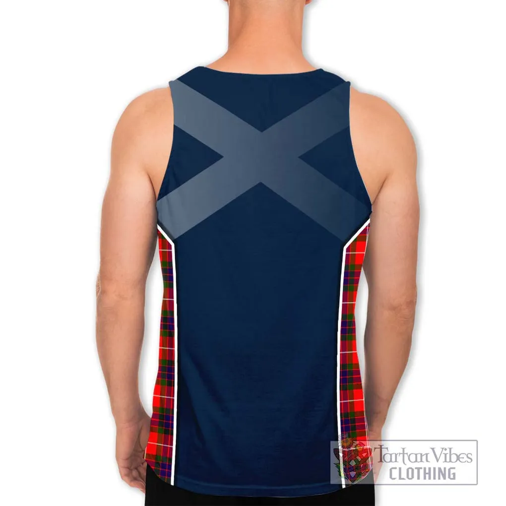 Abernethy Tartan Men's Tank Top with Family Crest and Lion Rampant Vibes Sport Style