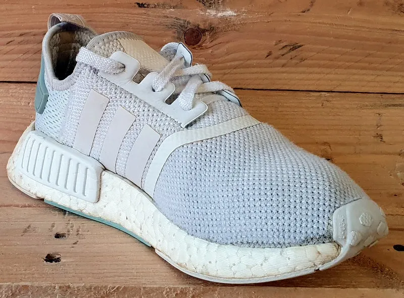 Adidas NMD R1 Low Textile Trainers UK4.5/US6/EU37 BY3033 White/Tactile Green