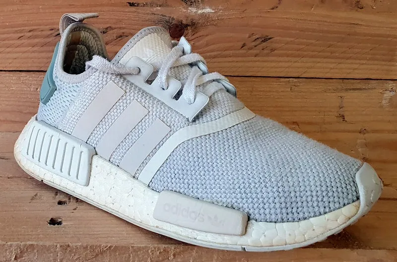 Adidas NMD R1 Low Textile Trainers UK4.5/US6/EU37 BY3033 White/Tactile Green