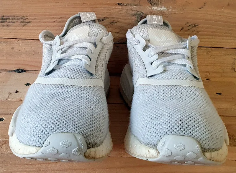 Adidas NMD R1 Low Textile Trainers UK4.5/US6/EU37 BY3033 White/Tactile Green