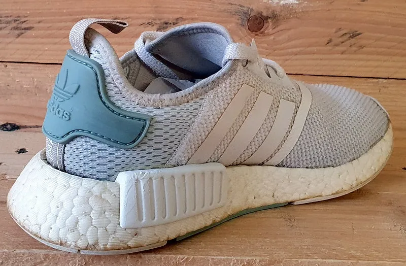 Adidas NMD R1 Low Textile Trainers UK4.5/US6/EU37 BY3033 White/Tactile Green