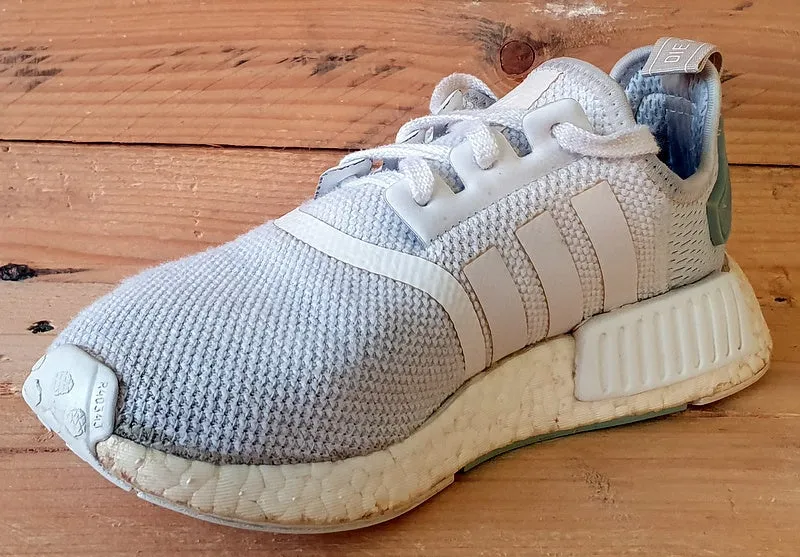 Adidas NMD R1 Low Textile Trainers UK4.5/US6/EU37 BY3033 White/Tactile Green