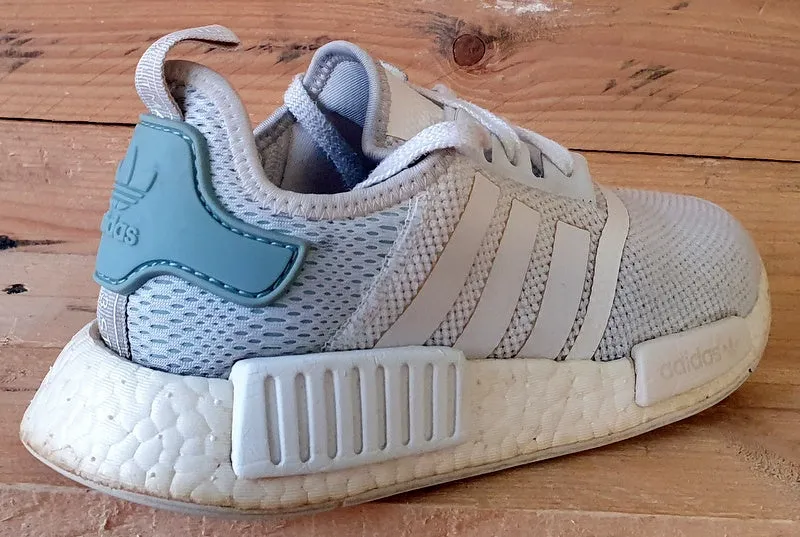 Adidas NMD R1 Low Textile Trainers UK4.5/US6/EU37 BY3033 White/Tactile Green