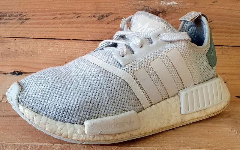 Adidas NMD R1 Low Textile Trainers UK4.5/US6/EU37 BY3033 White/Tactile Green