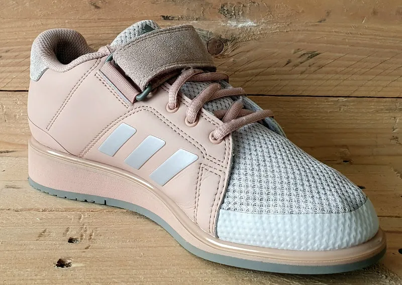 Adidas Power Perfect 3 Leather Trainers UK4/US4.5/EU36.5 DA9882 Pink/Grey/Orange