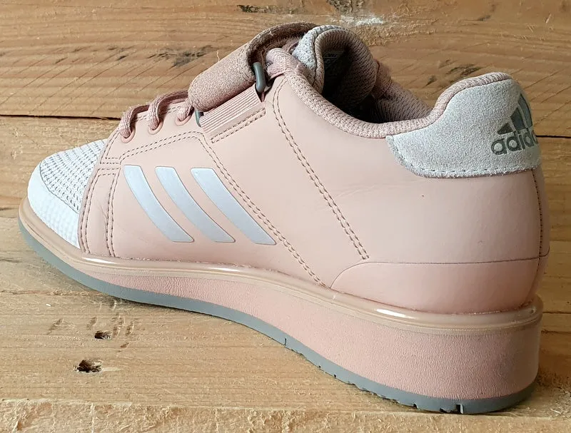 Adidas Power Perfect 3 Leather Trainers UK4/US4.5/EU36.5 DA9882 Pink/Grey/Orange