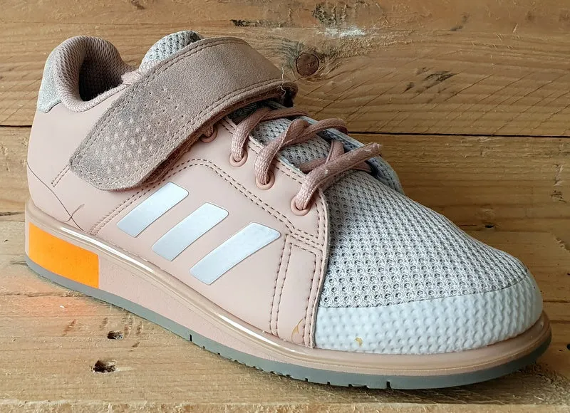 Adidas Power Perfect 3 Leather Trainers UK4/US4.5/EU36.5 DA9882 Pink/Grey/Orange