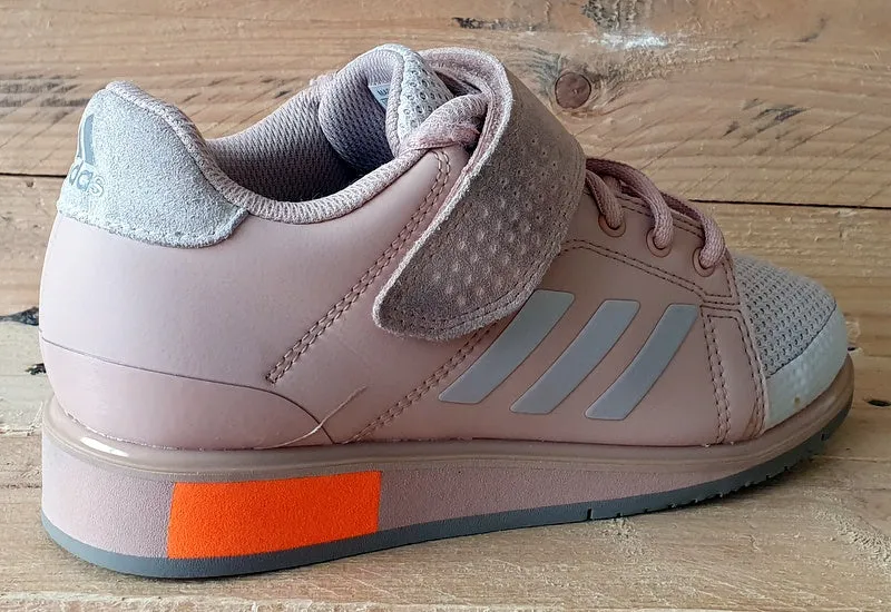 Adidas Power Perfect 3 Leather Trainers UK4/US4.5/EU36.5 DA9882 Pink/Grey/Orange