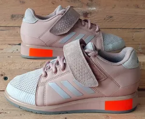 Adidas Power Perfect 3 Leather Trainers UK4/US4.5/EU36.5 DA9882 Pink/Grey/Orange