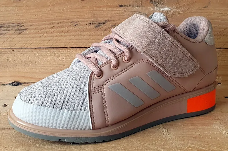 Adidas Power Perfect 3 Leather Trainers UK4/US4.5/EU36.5 DA9882 Pink/Grey/Orange