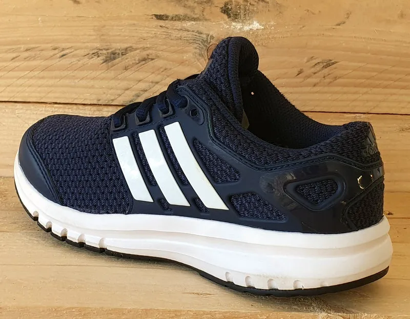Adidas Run Low Textile Trainers UK1/US1.5/EU33 BY2485 Navy Blue/White