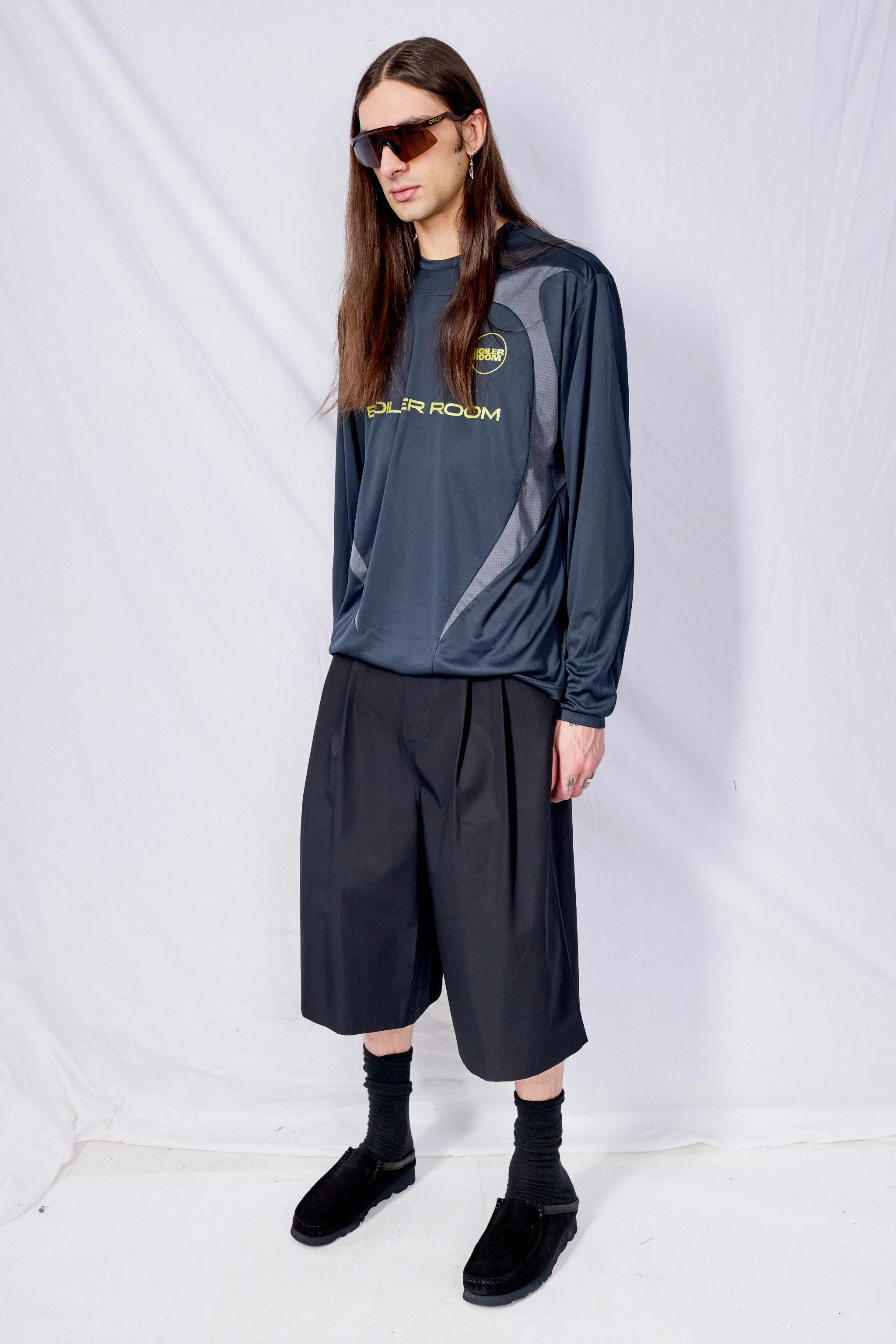 Black Boiler Room x Umbro Long Sleeve Football Tee