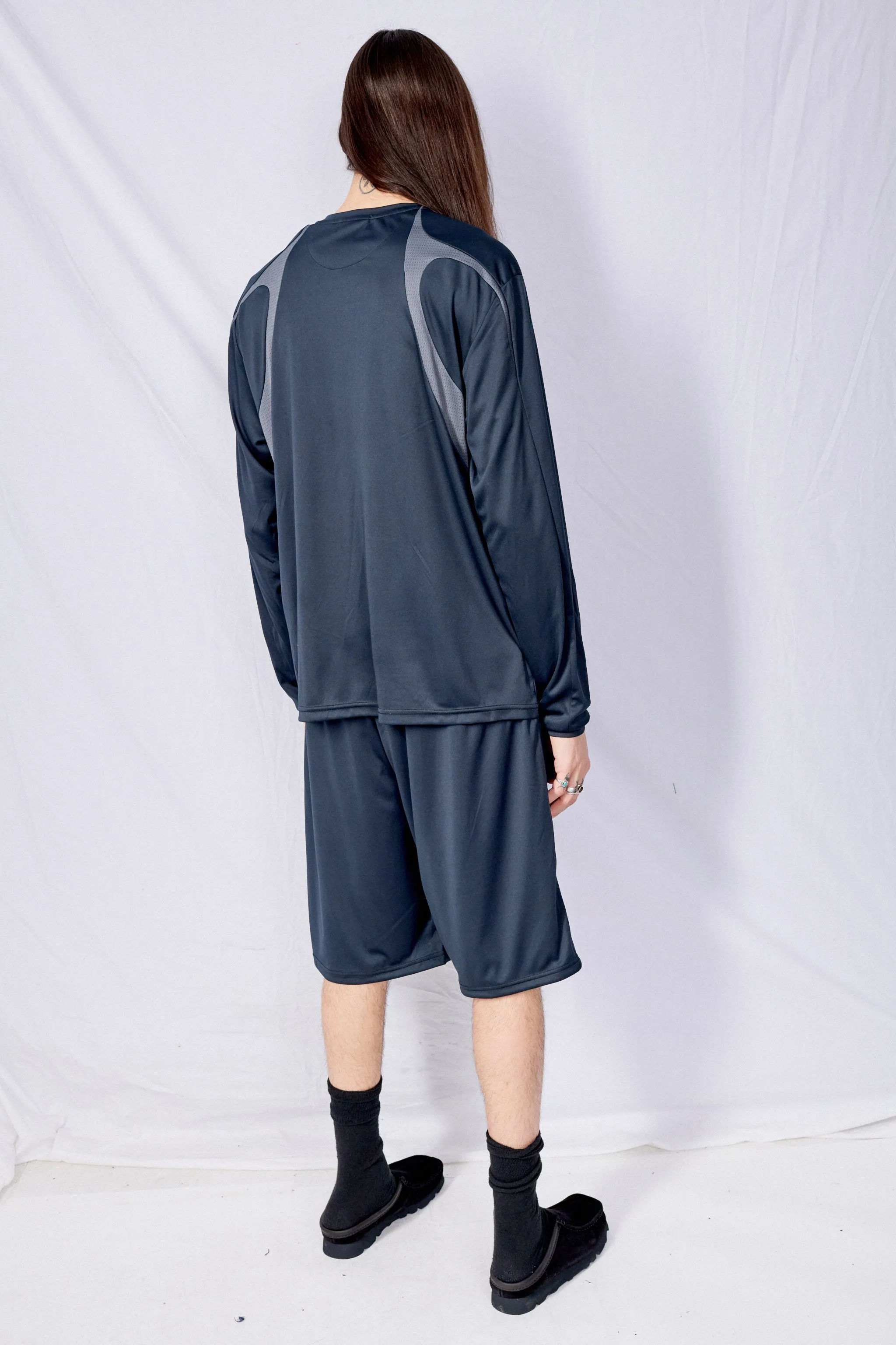 Black Boiler Room x Umbro Long Sleeve Football Tee