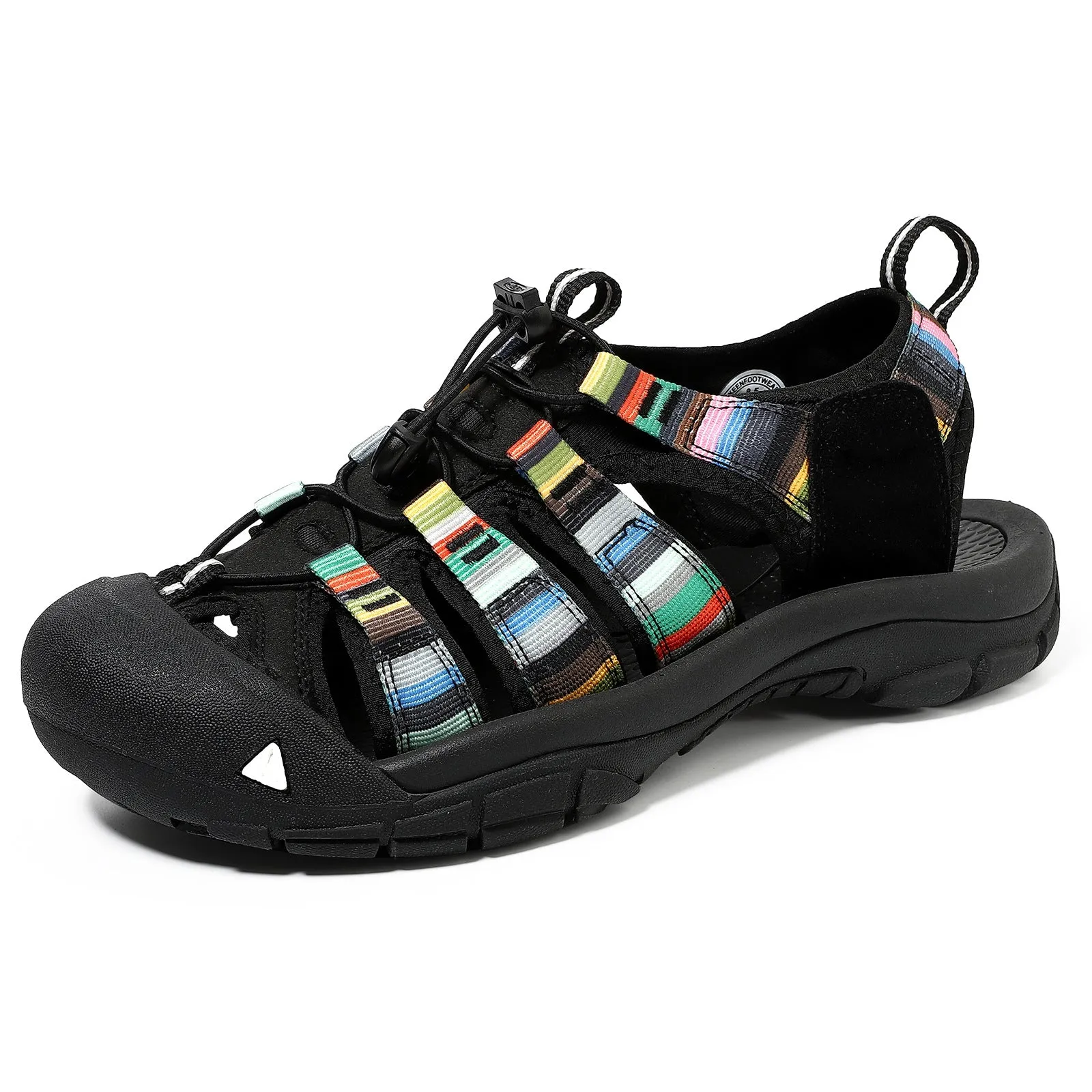 Bootara Mens Closed Toe Summer Sandals Handmade Multicolored Outdoor Beach Shoes
