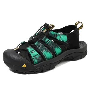 Bootara Mens Closed Toe Summer Sandals Handmade Multicolored Outdoor Beach Shoes