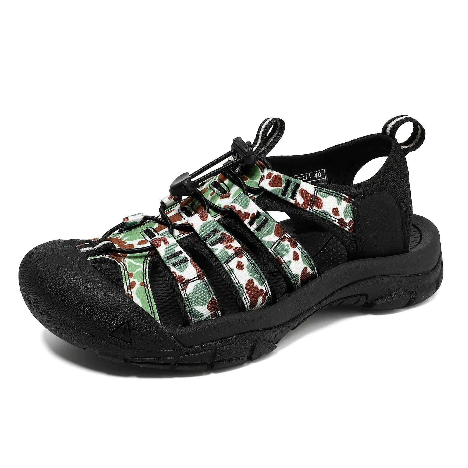 Bootara Mens Closed Toe Summer Sandals Handmade Multicolored Outdoor Beach Shoes