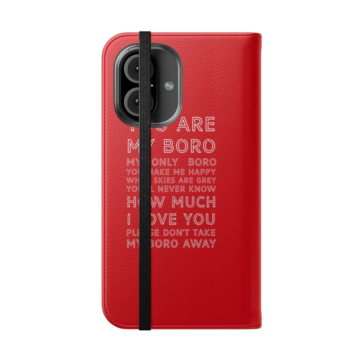 Boro Football Club Inspired Red & White Flip Phone Case