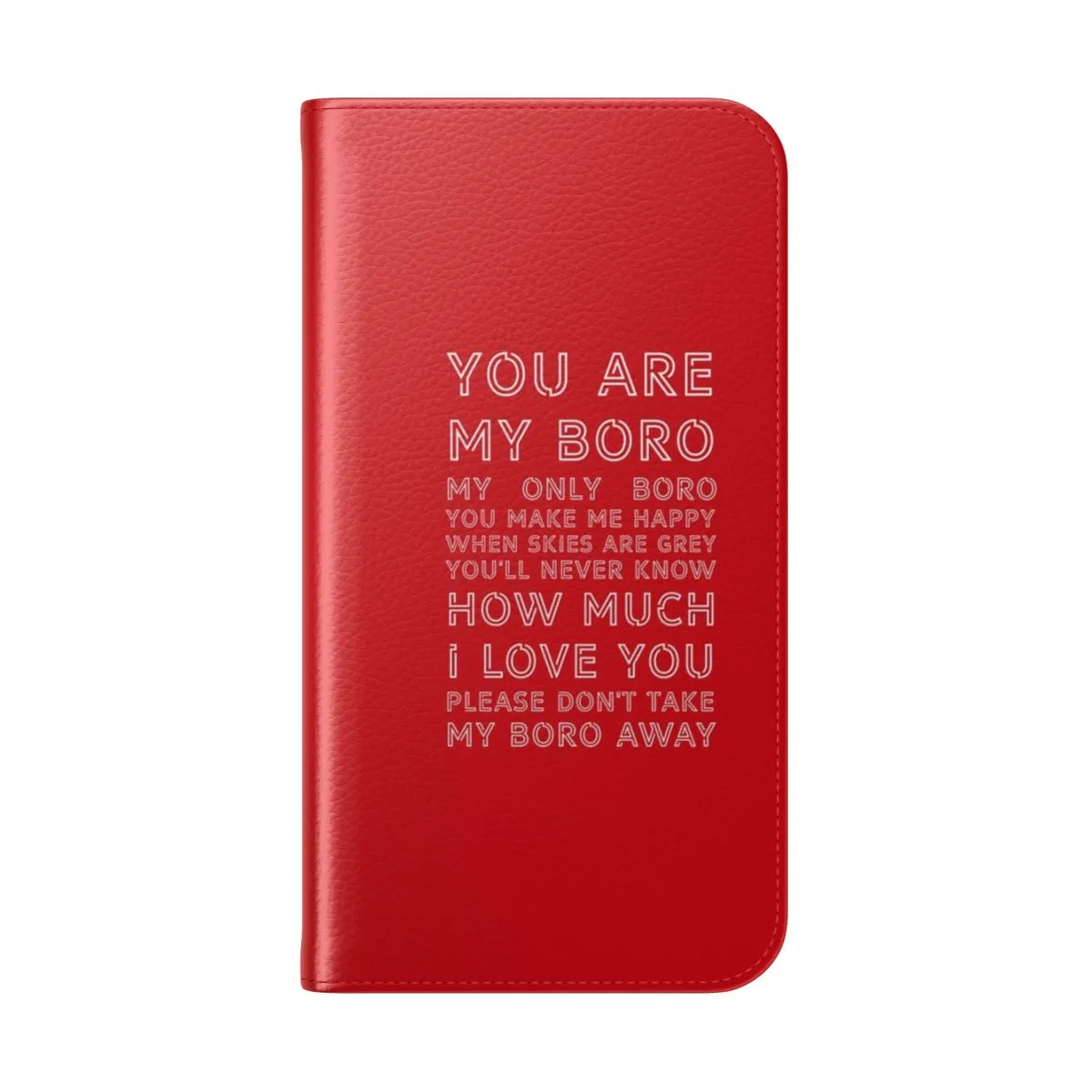 Boro Football Club Inspired Red & White Flip Phone Case