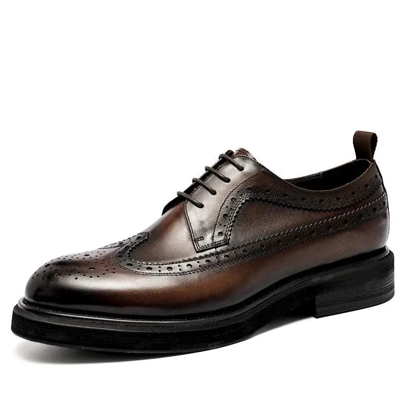 Casual Formal Wear Wear-resistant Leather Shoes