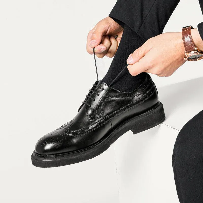 Casual Formal Wear Wear-resistant Leather Shoes