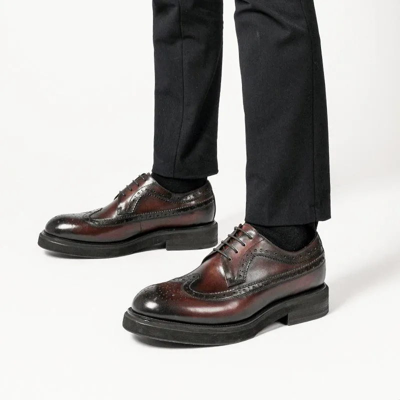 Casual Formal Wear Wear-resistant Leather Shoes