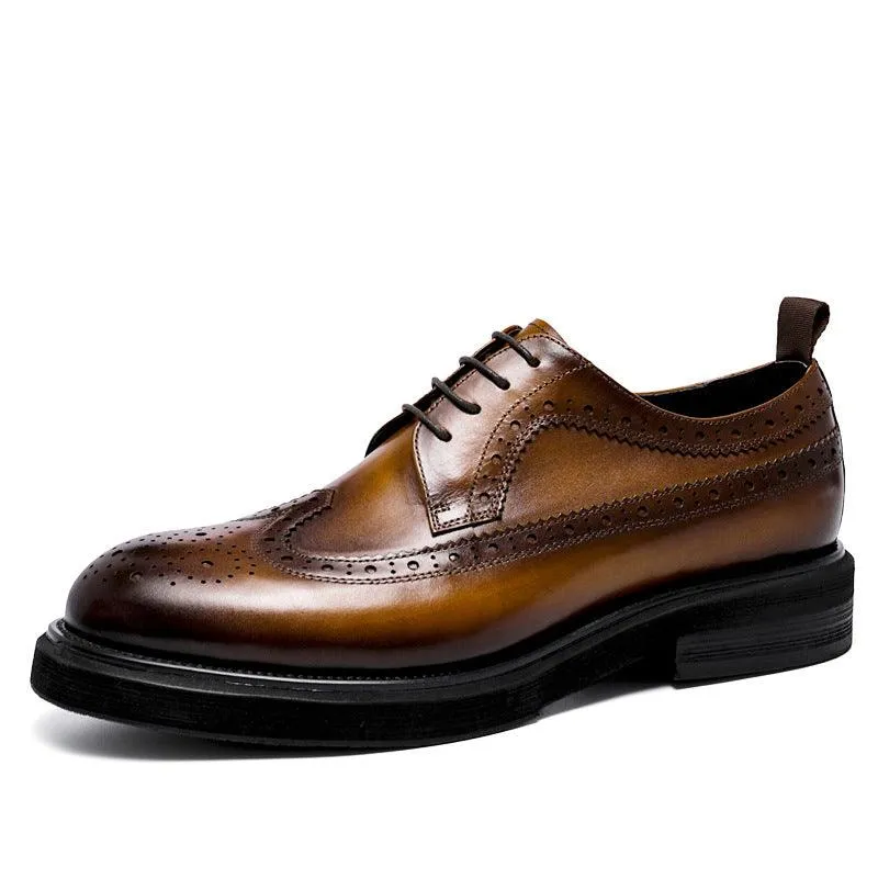 Casual Formal Wear Wear-resistant Leather Shoes