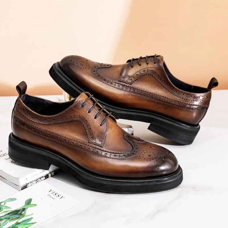 Casual Formal Wear Wear-resistant Leather Shoes