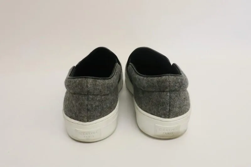 Celine Skate Sneakers Gray Flannel Size 37.5 Slip-On Flat