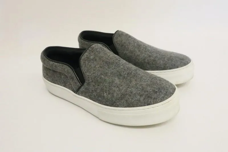 Celine Skate Sneakers Gray Flannel Size 37.5 Slip-On Flat