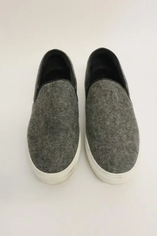 Celine Skate Sneakers Gray Flannel Size 37.5 Slip-On Flat