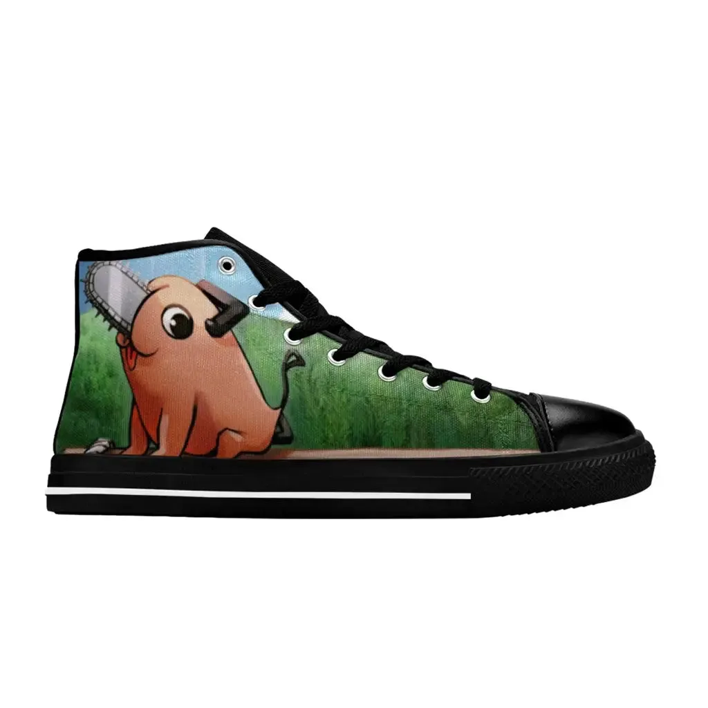 Chainsaw man Pochita Shoes High Top Sneakers for Kids and Adults