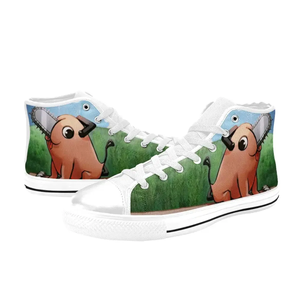 Chainsaw man Pochita Shoes High Top Sneakers for Kids and Adults