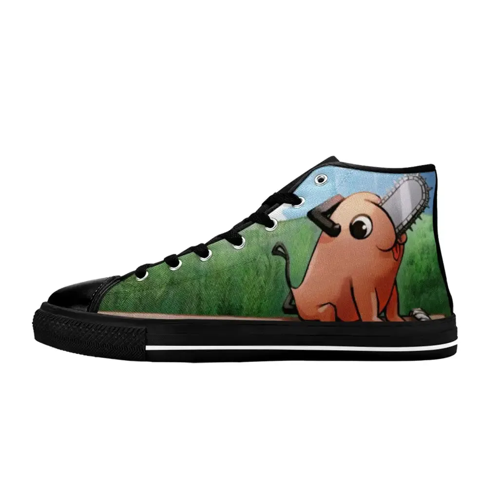 Chainsaw man Pochita Shoes High Top Sneakers for Kids and Adults