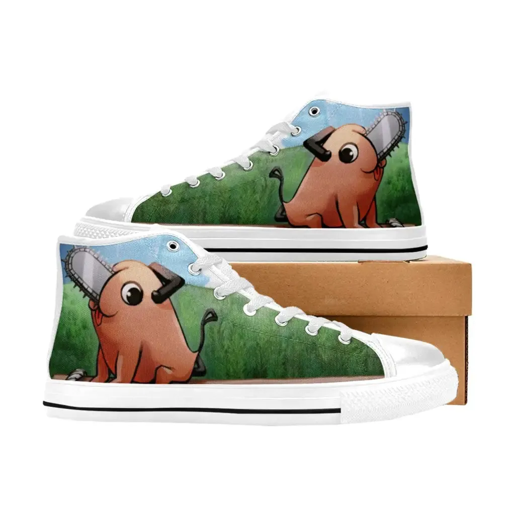 Chainsaw man Pochita Shoes High Top Sneakers for Kids and Adults