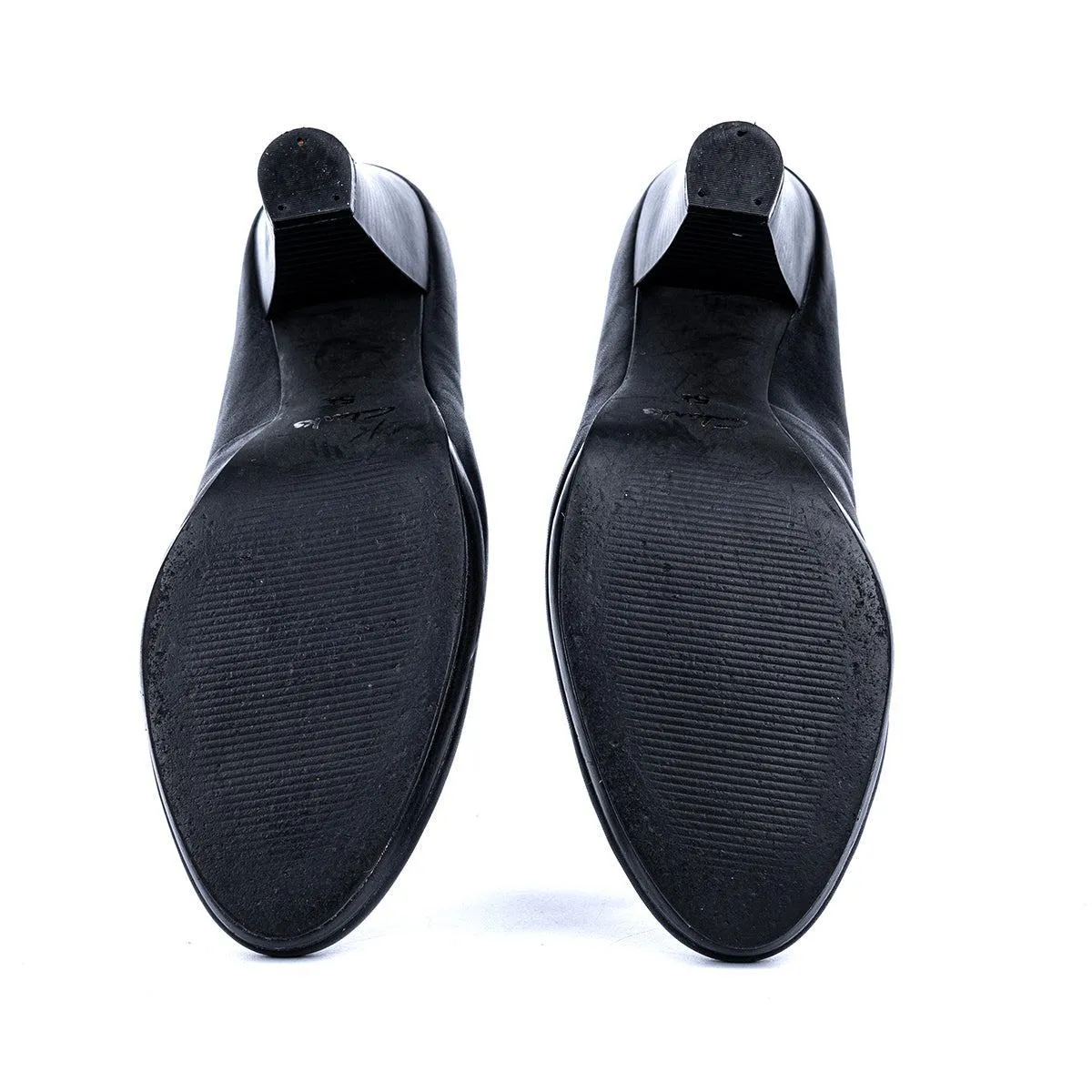 Clarks Court High-Heel Shoes Leather Black Colour For Women