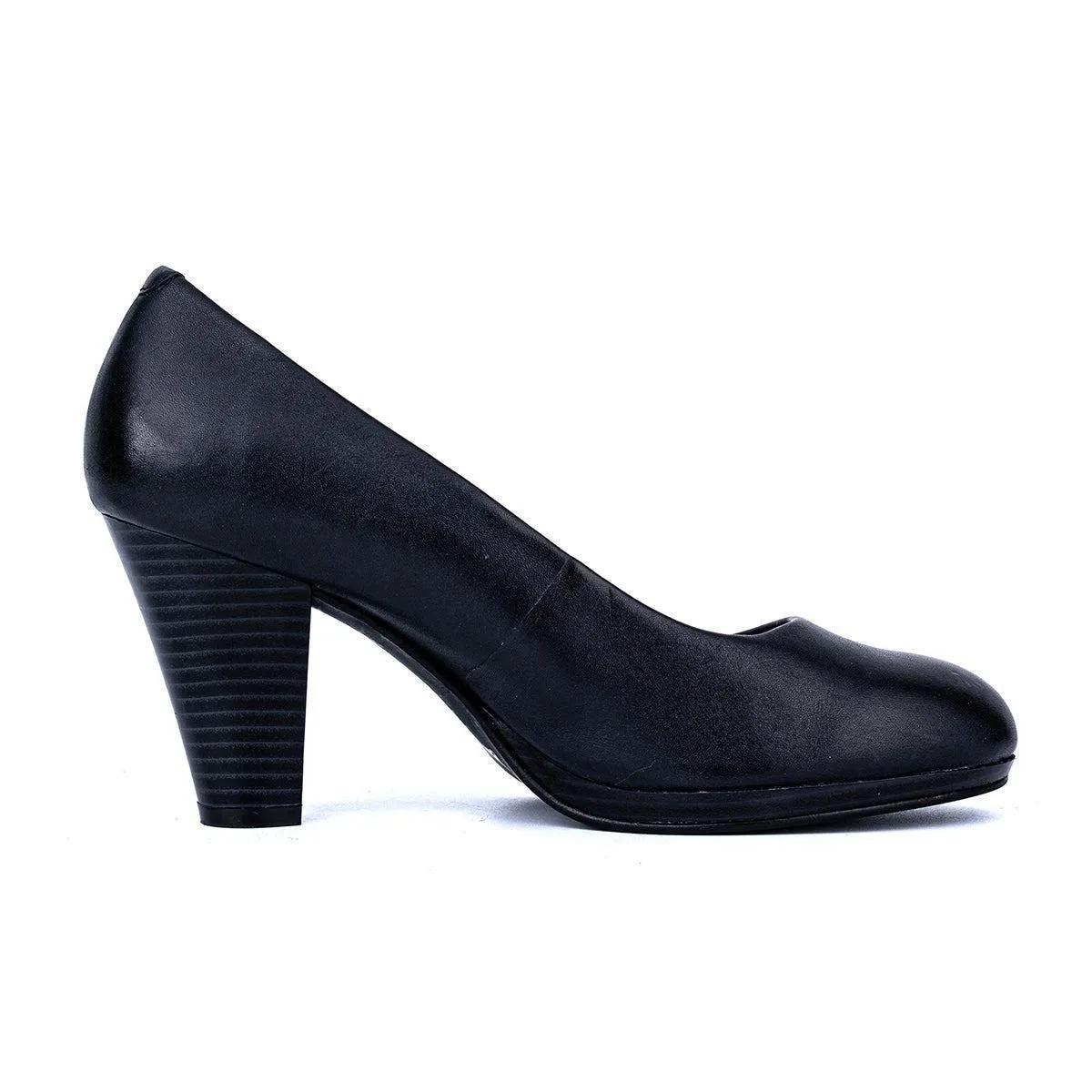 Clarks Court High-Heel Shoes Leather Black Colour For Women