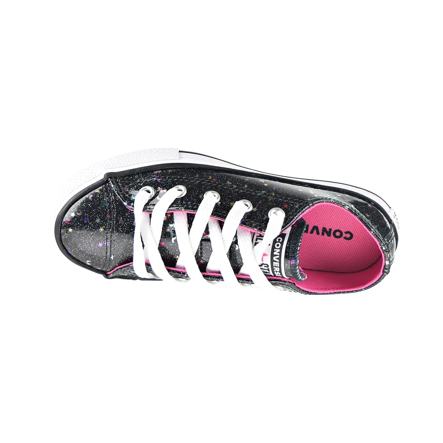 Converse Chuck Taylor All Star Ox Sparkle Kids' Shoes Black-Mod Pink