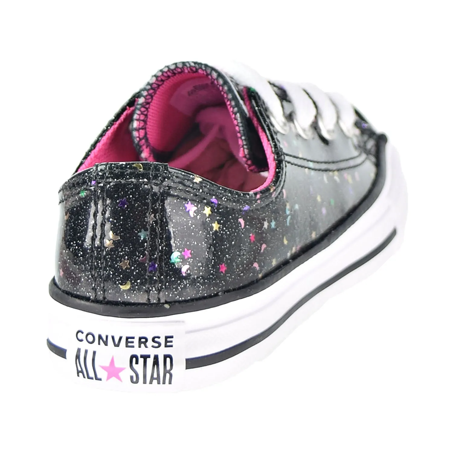 Converse Chuck Taylor All Star Ox Sparkle Kids' Shoes Black-Mod Pink