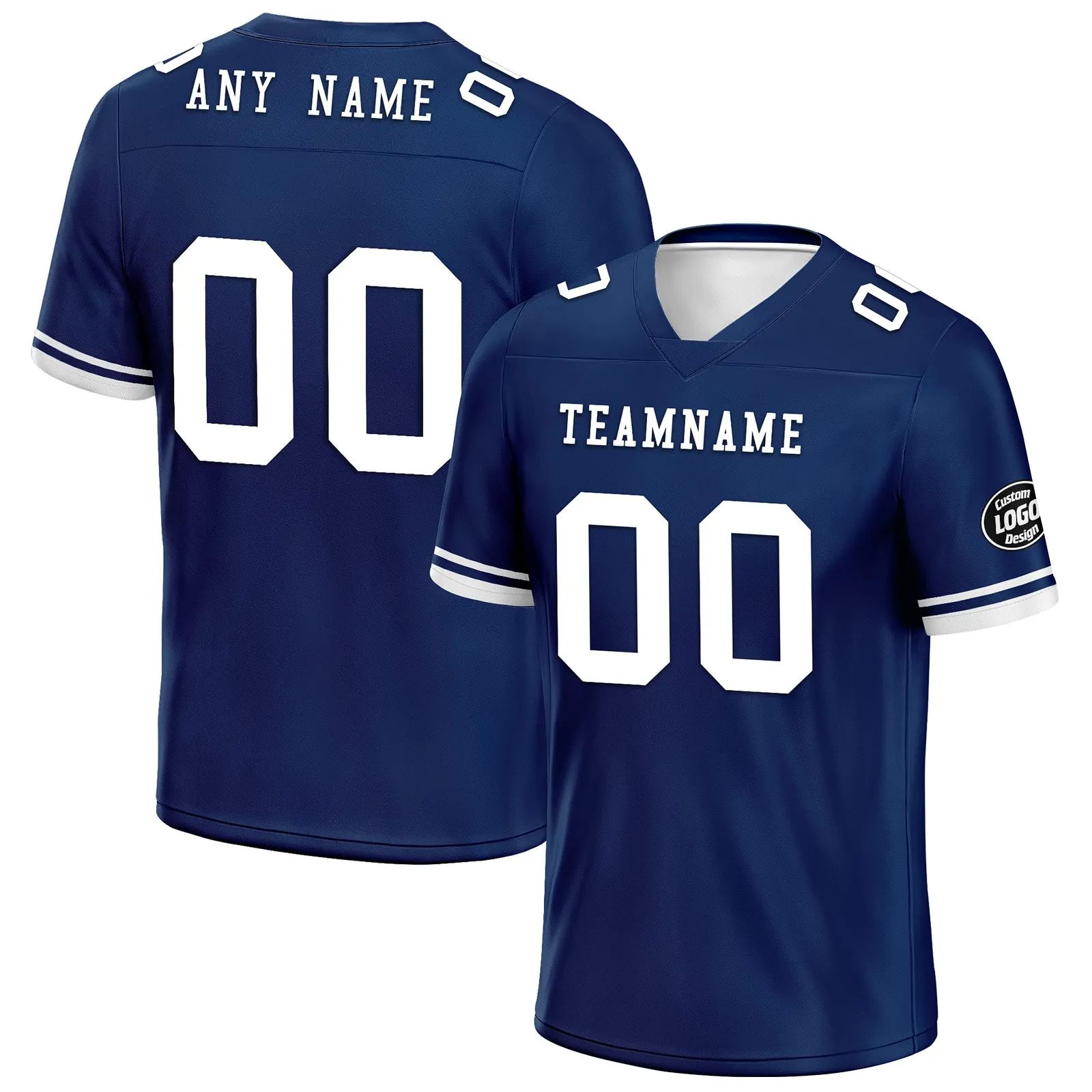 Custom Blue Dallas Personalized Authentic Football Jersey FBJ02-D020263-9