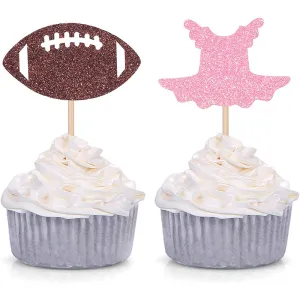 Football Cupcake Toppers