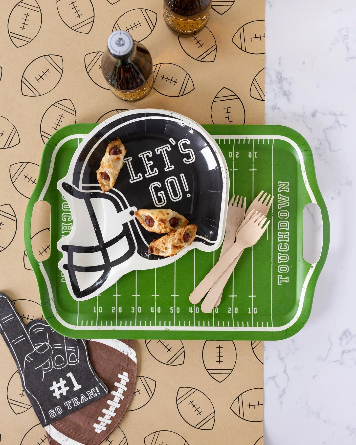 Football Helmet Shaped Paper Plate