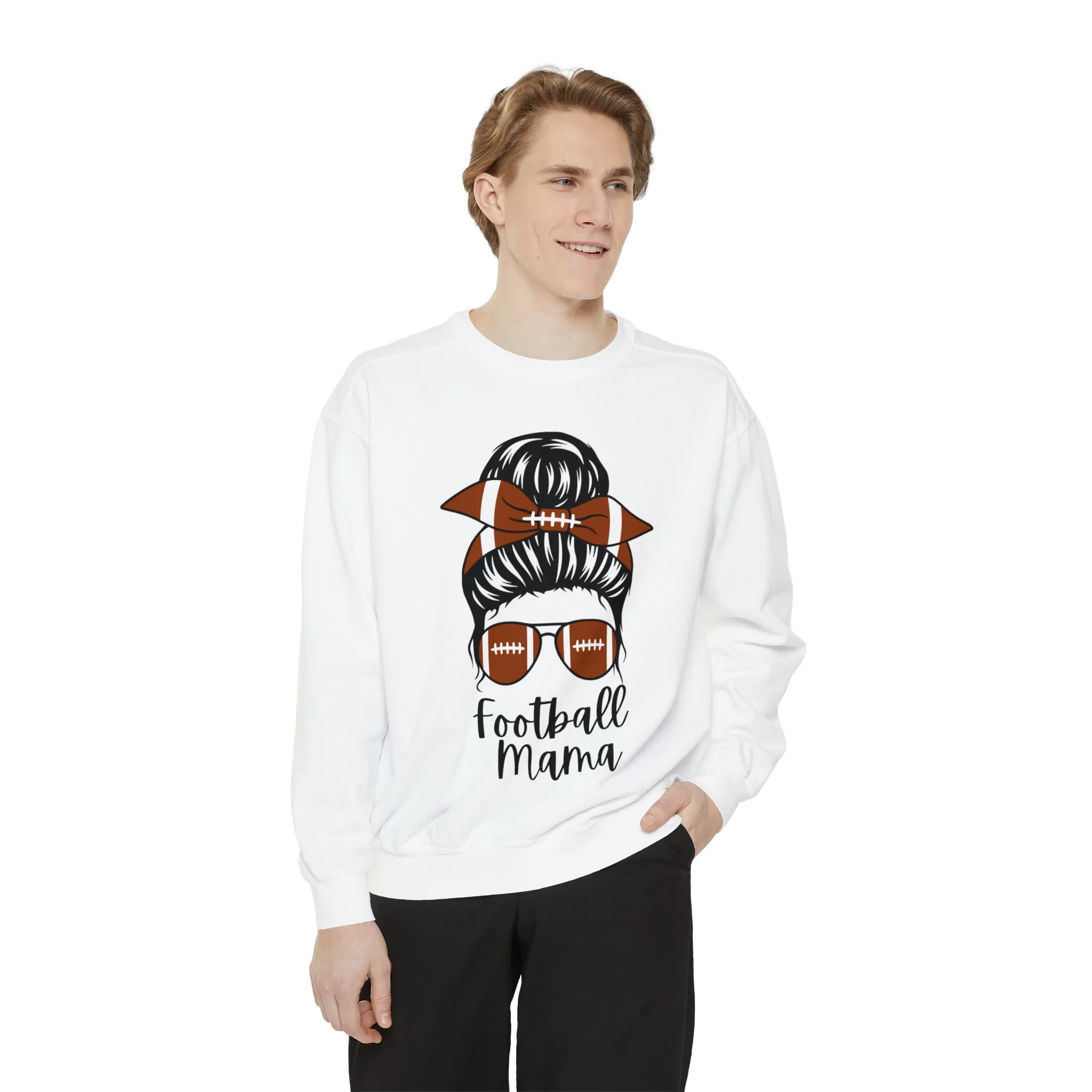 Football Mama - Garment-Dyed Sweatshirt - Football Fan Gear