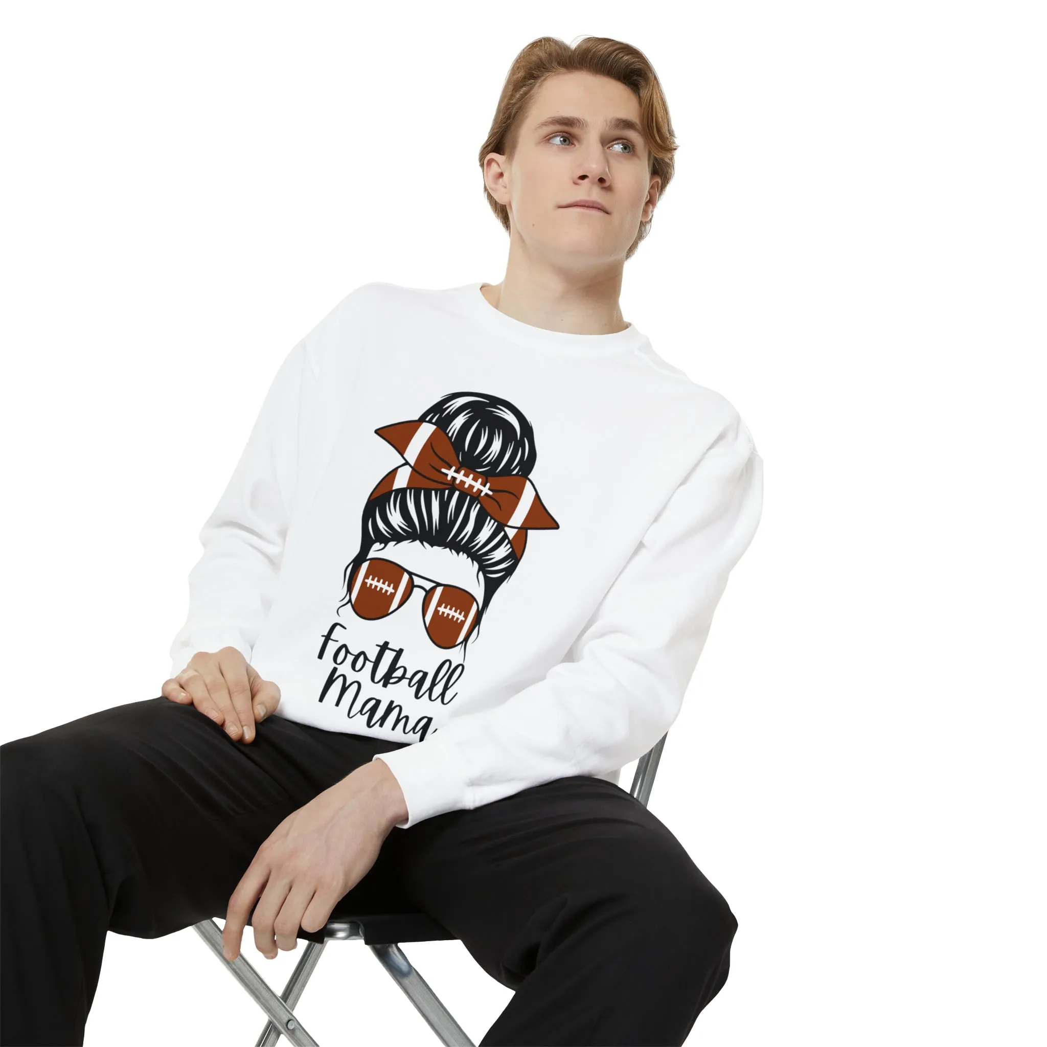 Football Mama - Garment-Dyed Sweatshirt - Football Fan Gear