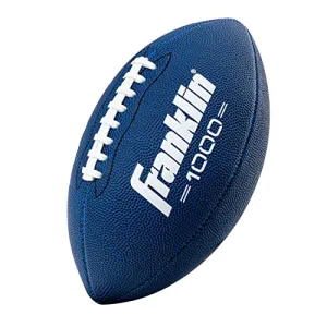 Franklin Sports Youth Pee Wee Footballs - Peewee Kids Football - Synthetic Leather Youth Football for Kids - Outdoor All-Weather Footballs - Extra Grip Kids Football - 1 Pack - Blue   White