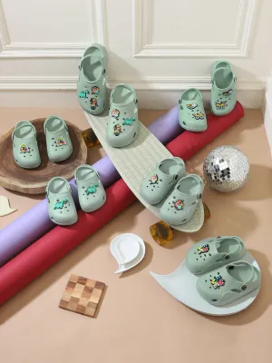 Green Stylish Slip-On Clogs For Kids-Unisex (TC-LCLOG1-GRN)